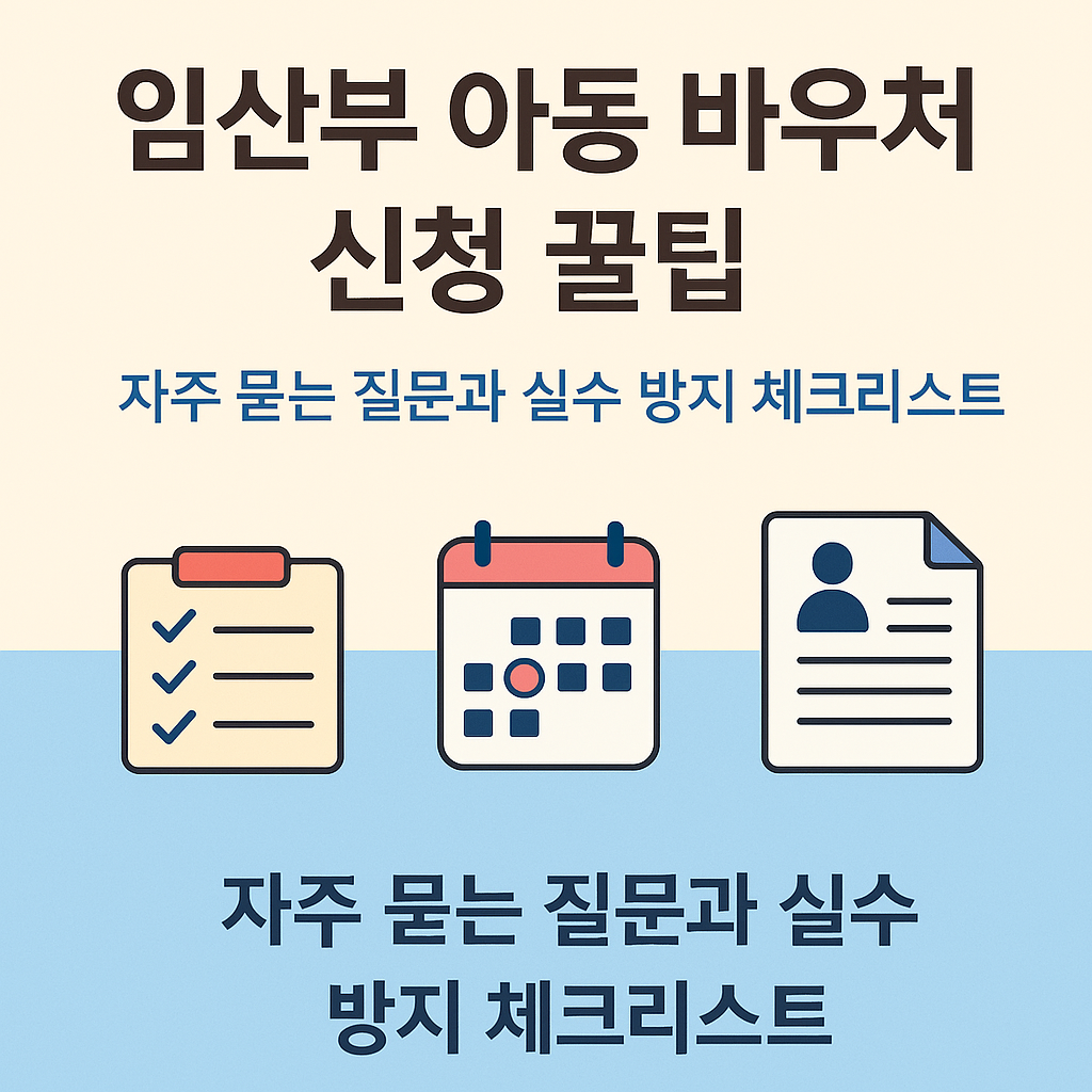 임산부 아동 바우처 신청 시 유의사항과 자주 묻는 질문 요약
