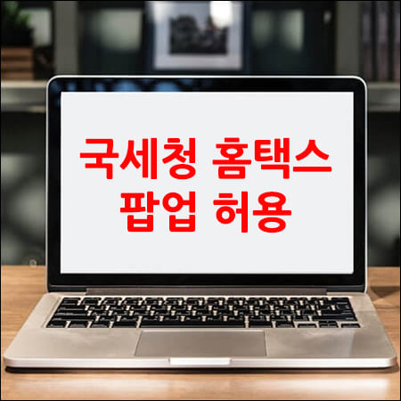 국세청 홈택스 팝업 허용