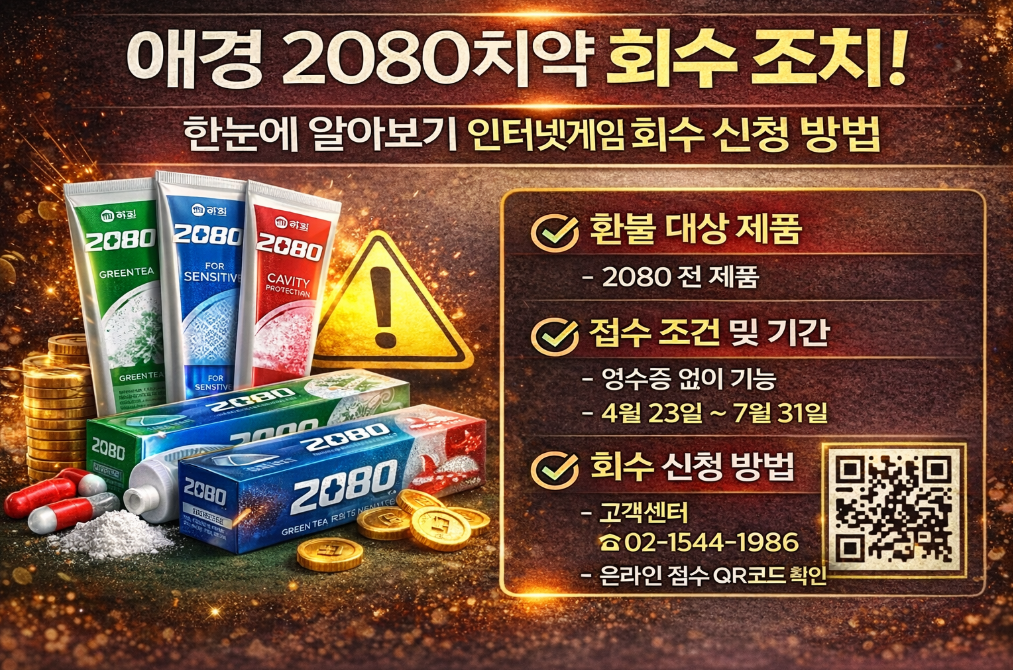 애경 2080치약 회수 환불, 3분 완벽 정리