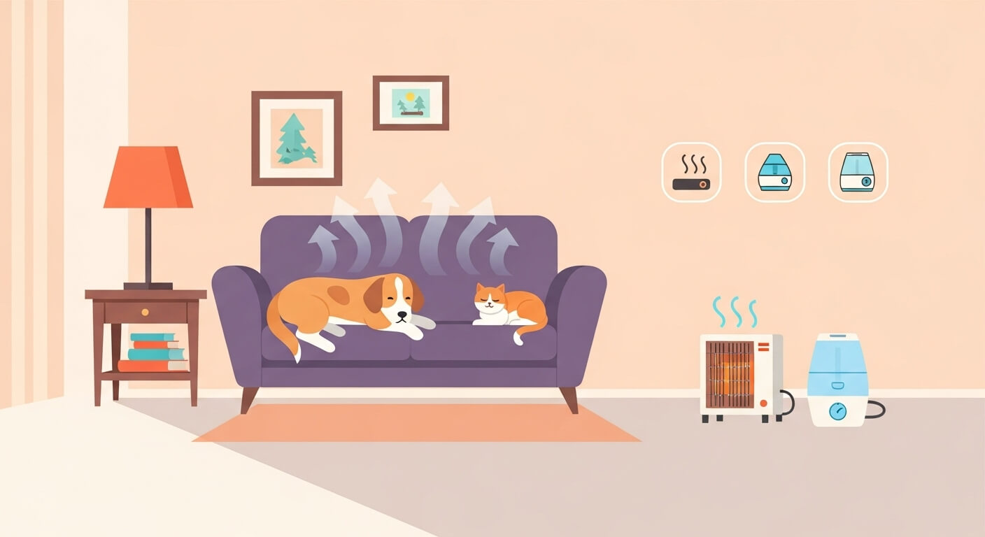 반려동물 있는 집 실내환경 (온도, 습도, 냄새)