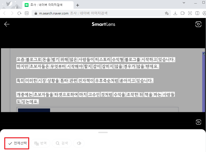 전체 선택 클릭