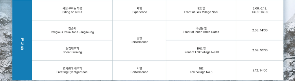 용인시 한국민속촌 정월대보름 행사1