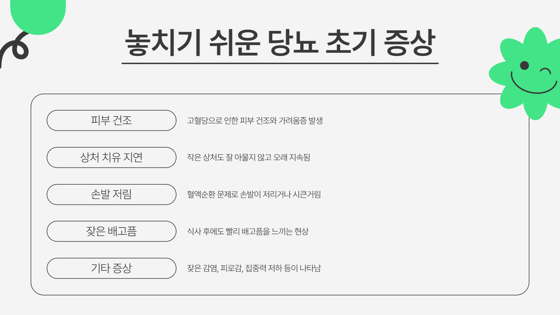 당뇨 초기 증상, 놓치지 말아야 할 신호들