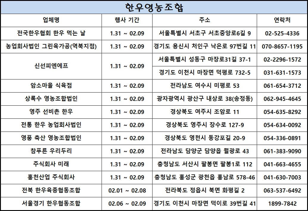 반-값-할인-한우-파는-영농조합-리스트