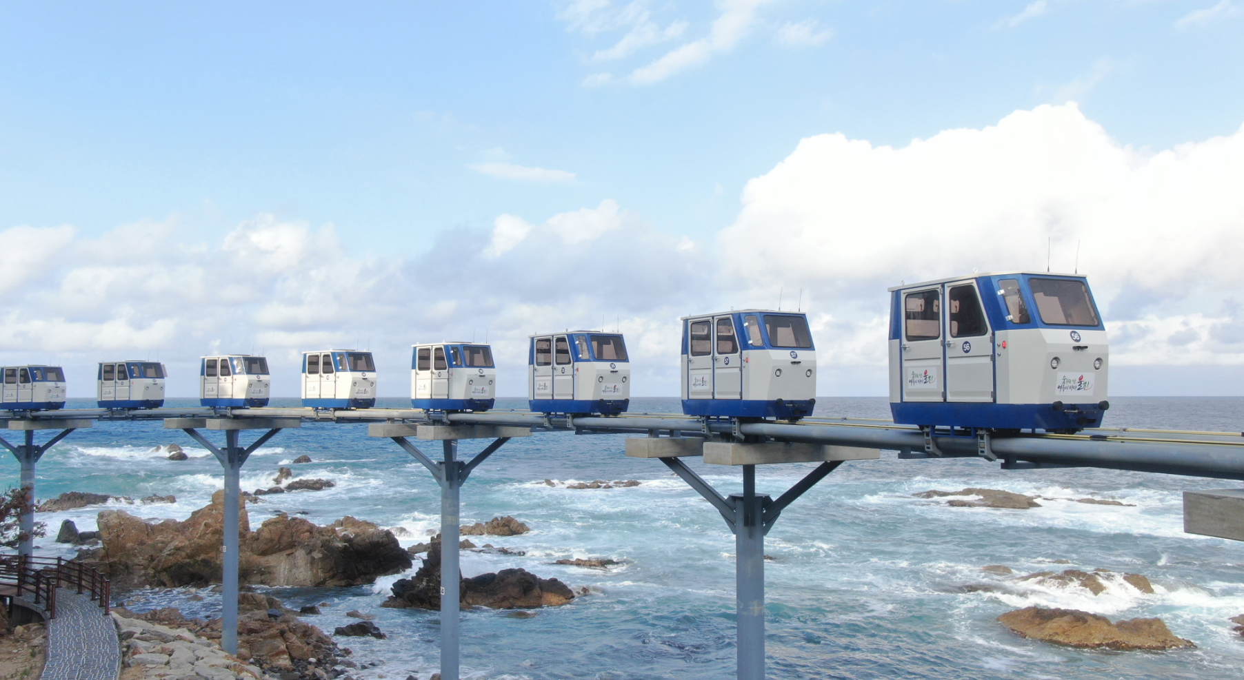 죽변해안스카이레일 사진입니다.