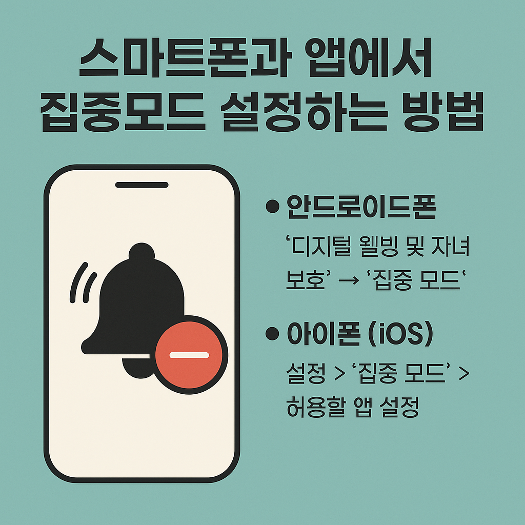 집중모드 설정으로 뇌 쉬게 하기
