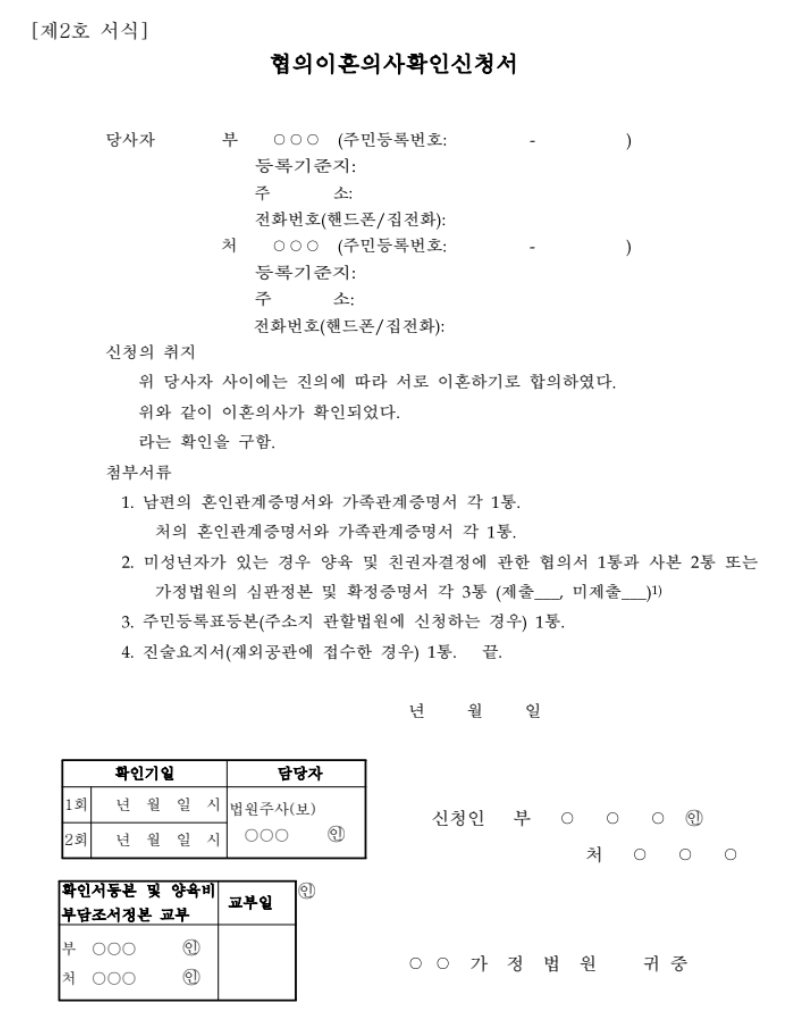 협의-이혼서류