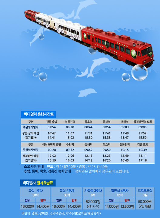삼척 바다열차 투어