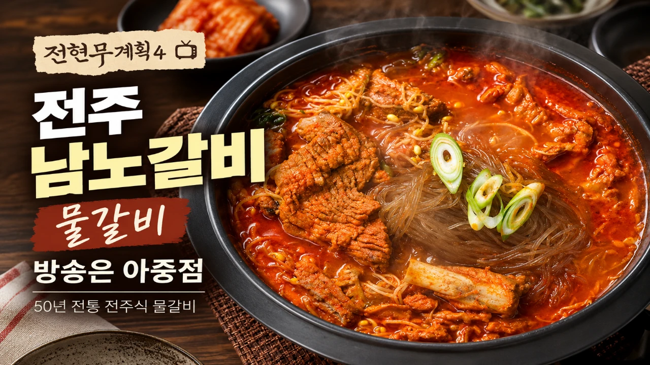 전주 남노갈비 물갈비와 전현무계획4 방송 아중점 안내 이미지