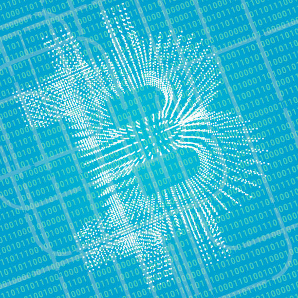 디지털 코드 암호화폐 비트코인 심볼