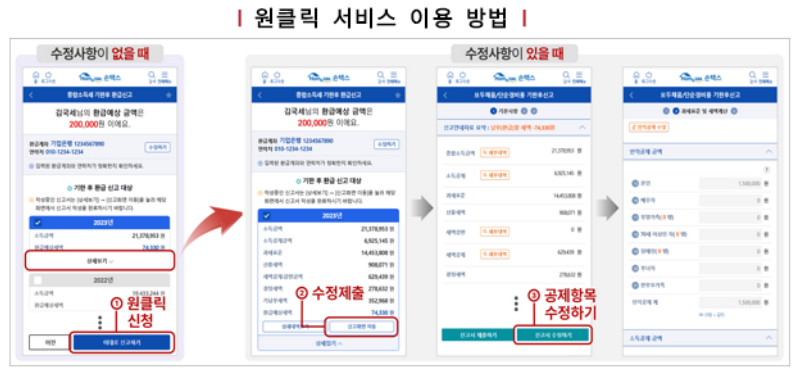 원클릭 서비스 이용 방법