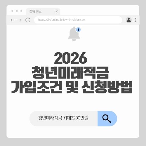 청년미래적금 가입조건 및 신청방법