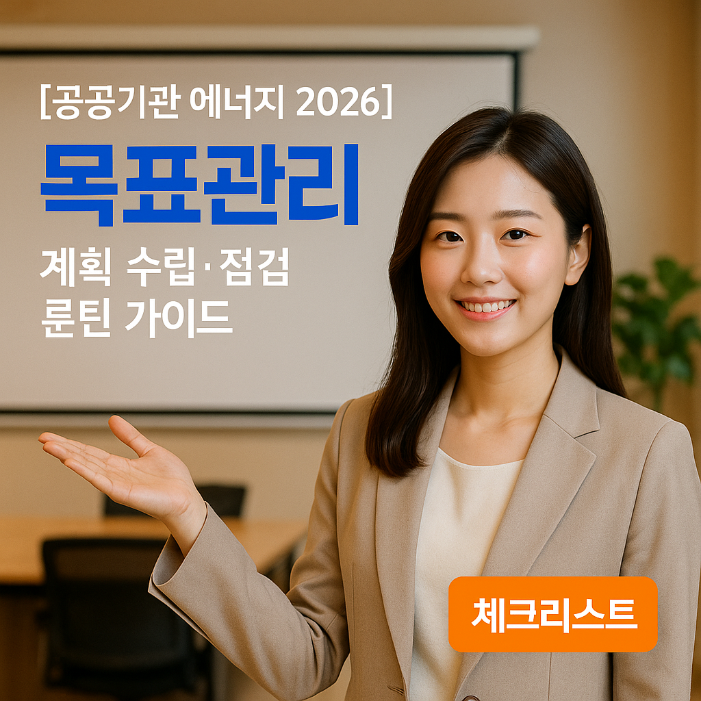 [공공기관 에너지 2026] 목표관리 ｜ 계획 수립&middot;점검 루틴 가이드