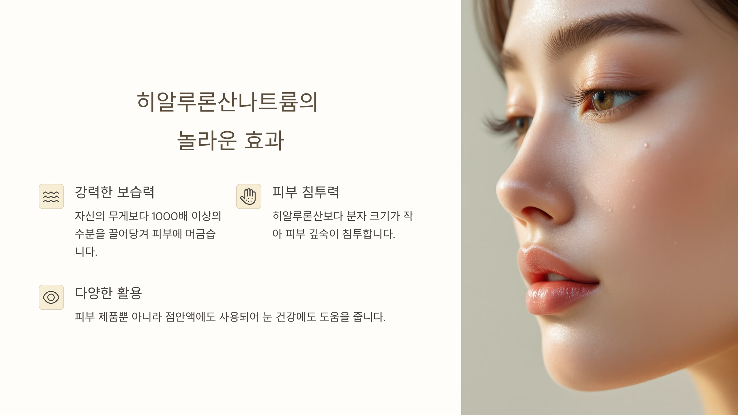 히알루론산나트륨의 모든 것: 효능부터 활용법까지