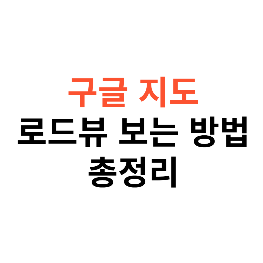 구글 지도 로드뷰 보는 법