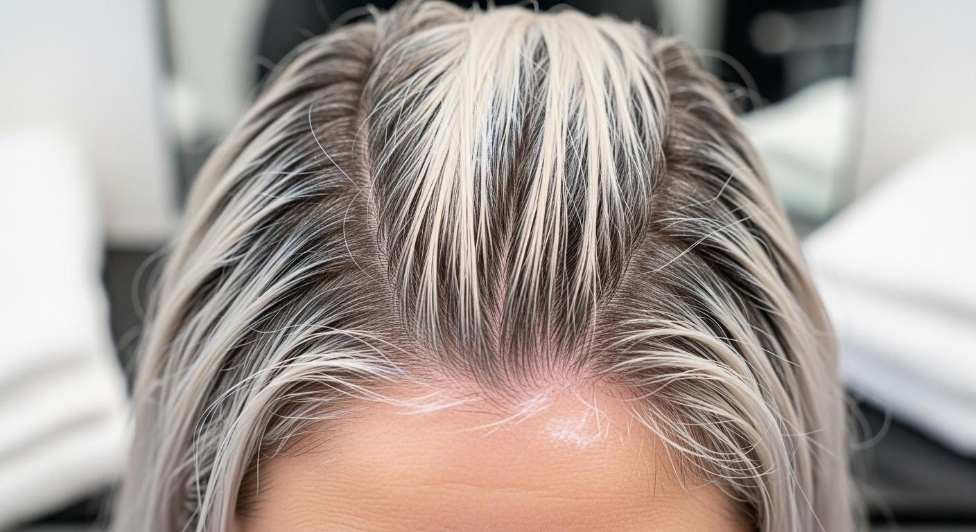 새치머리 탈색하기