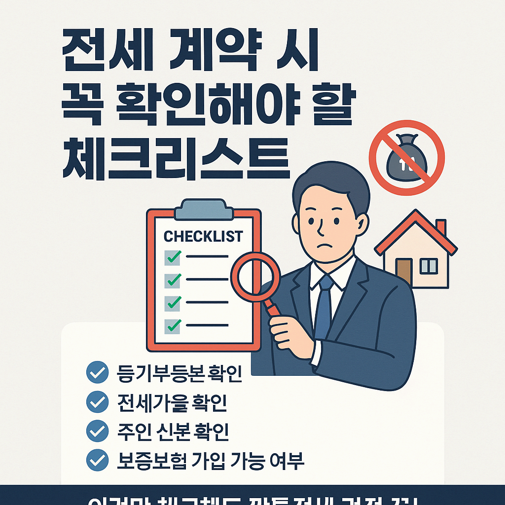 전세 계약 시 꼭 확인해야 할 체크리스트