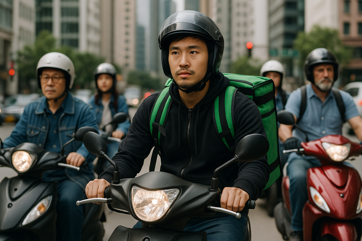 오토바이 라이더들