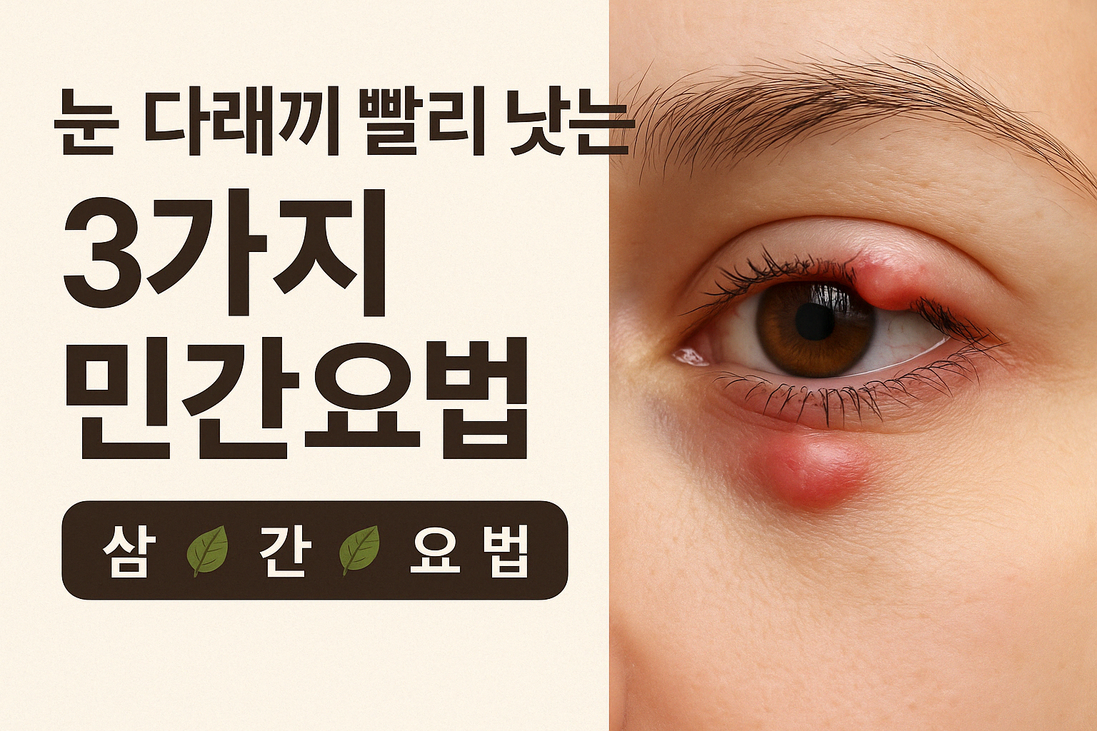 눈 다래끼 빨리 낫는 3가지 민간요법.