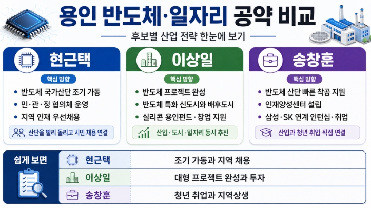 2026 용인시장 후보 공약 비교 현근택 이상일 송창훈 핵심정리