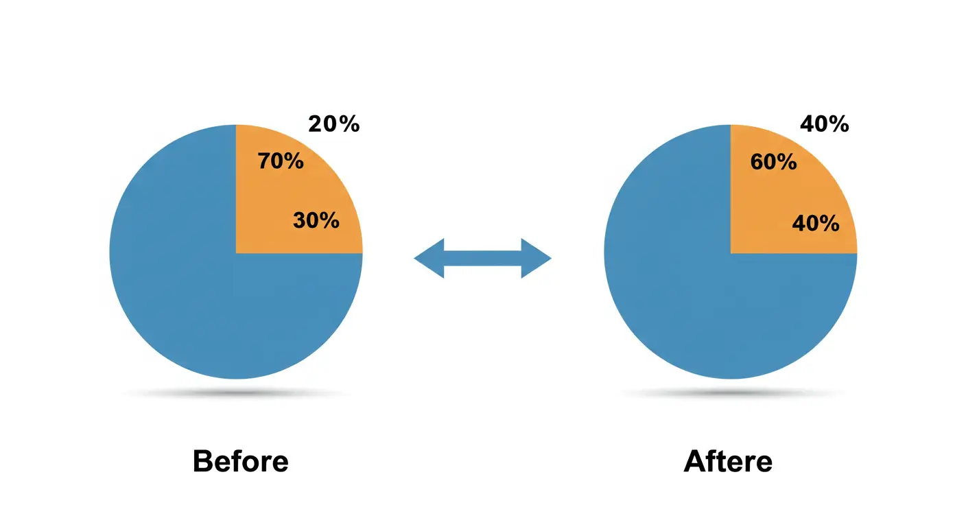 리밸런싱을 통해 목표 자산배분 비중으로 포트폴리오를 조정하는 과정
