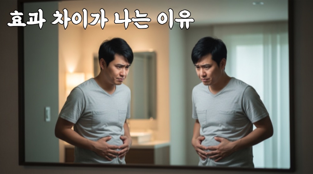 뱃살 빼는 최고의 방법 고민 모습