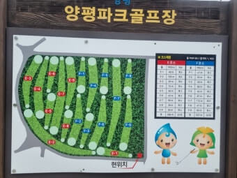 양평 파크골프장 코스 안내도