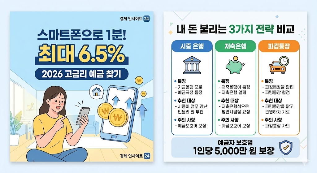 최대 6.5% 고금리 예금찾기