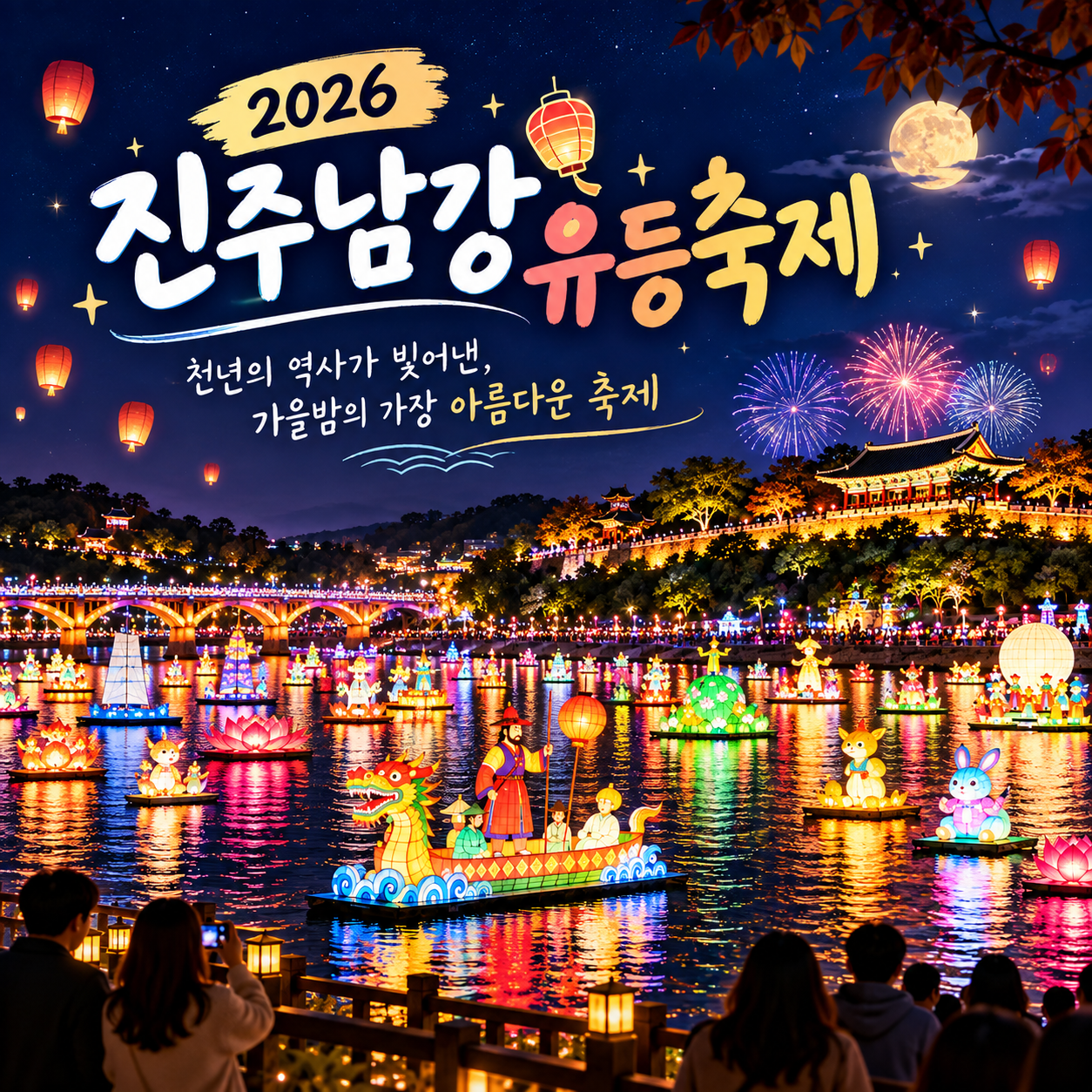 2026 진주남강유등축제 일정 총정리|입장료·불꽃놀이·드론쇼·공연·주차