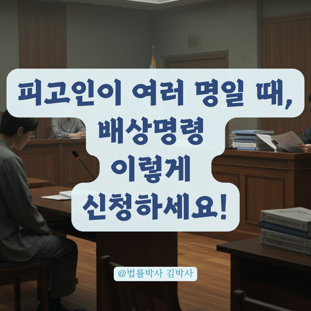 피고인이 여러 명인 형사 사건, 배상명령은 어떻게 신청해야 할까?