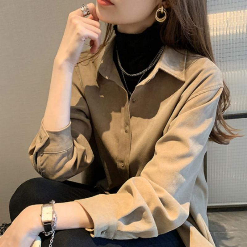 4컬러 가을 여자 골덴남방 코듀로이셔츠 골지블라우스