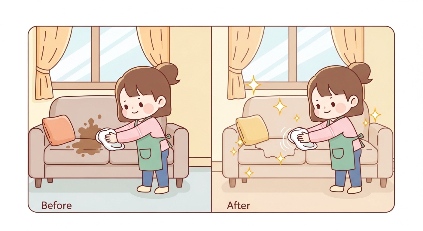 소파 얼룩 제거 방법