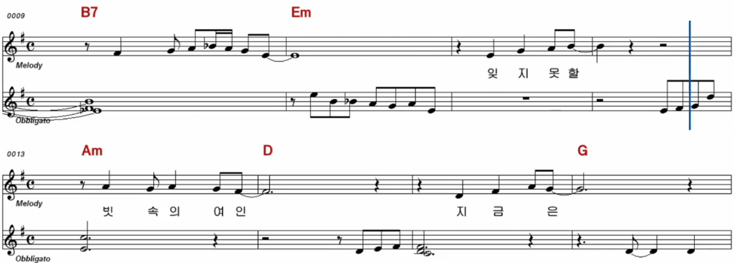 태진아(에드포) 빗속의 여인 악보