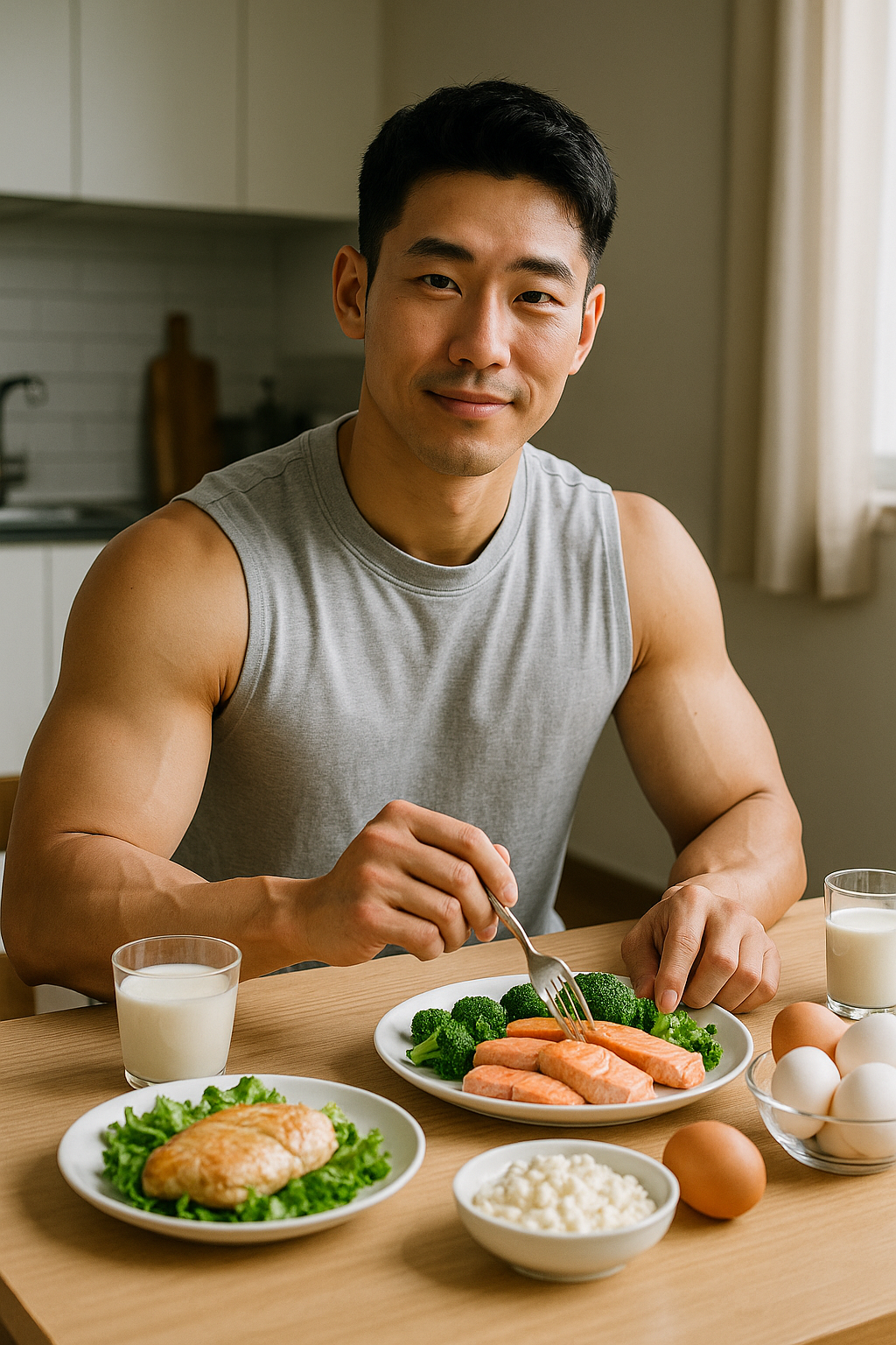 근육 증가 고단백 식단 ❘ 벌크업 초보를 위한 황금 조합