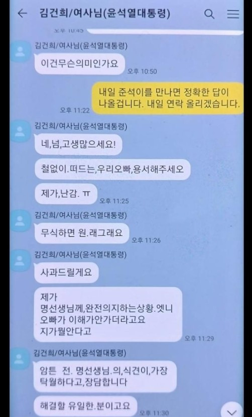 명태균 김건희 카톡