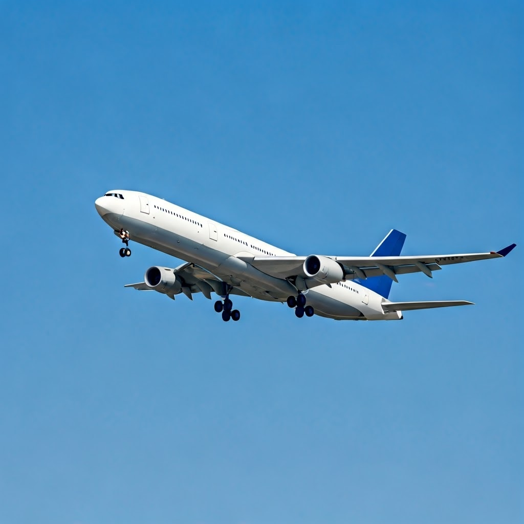 공항에서 이륙하는 항공기 사진