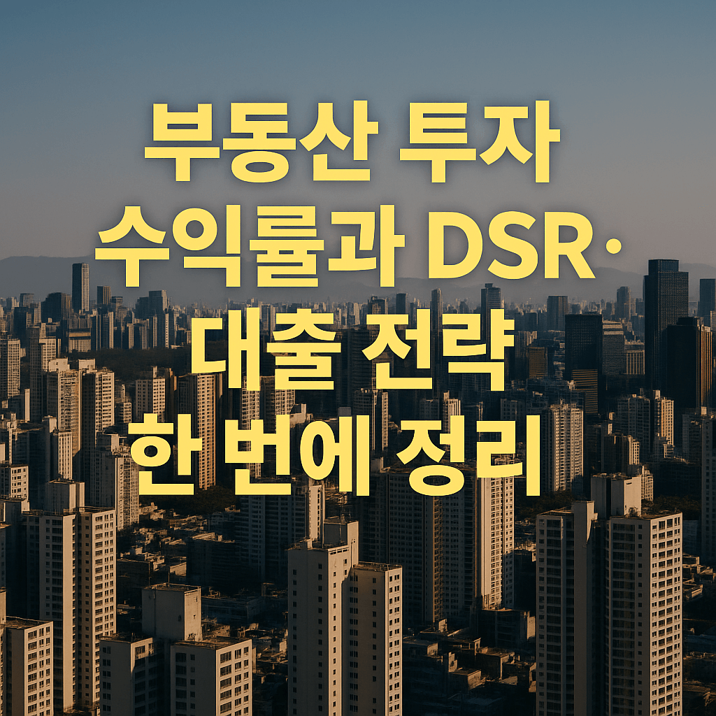 부동산 투자 수익률과 DSR·대출 전략 한 번에 정리
