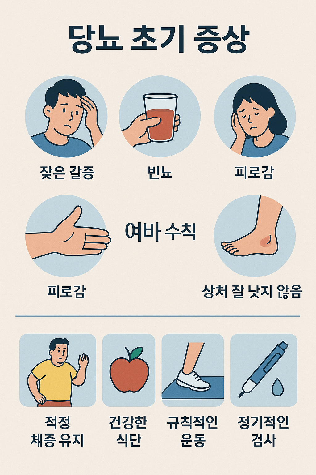 당뇨병 초기 증상과 예방 팁