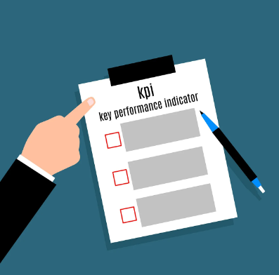 KPI, 목표설정 체크리스트, 노트와 펜