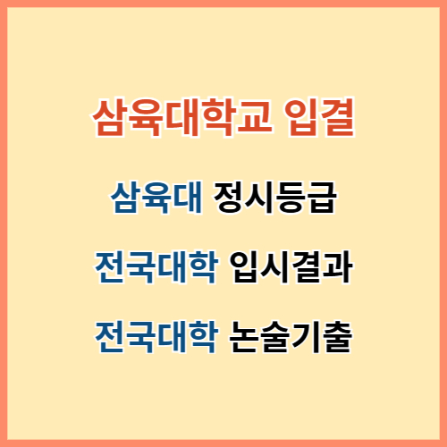 삼육대 입결 섬네일 이미지