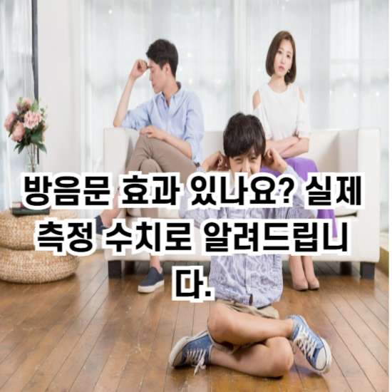 방음문 효과 있나요? 실제 측정 수치로 알려드립니다.