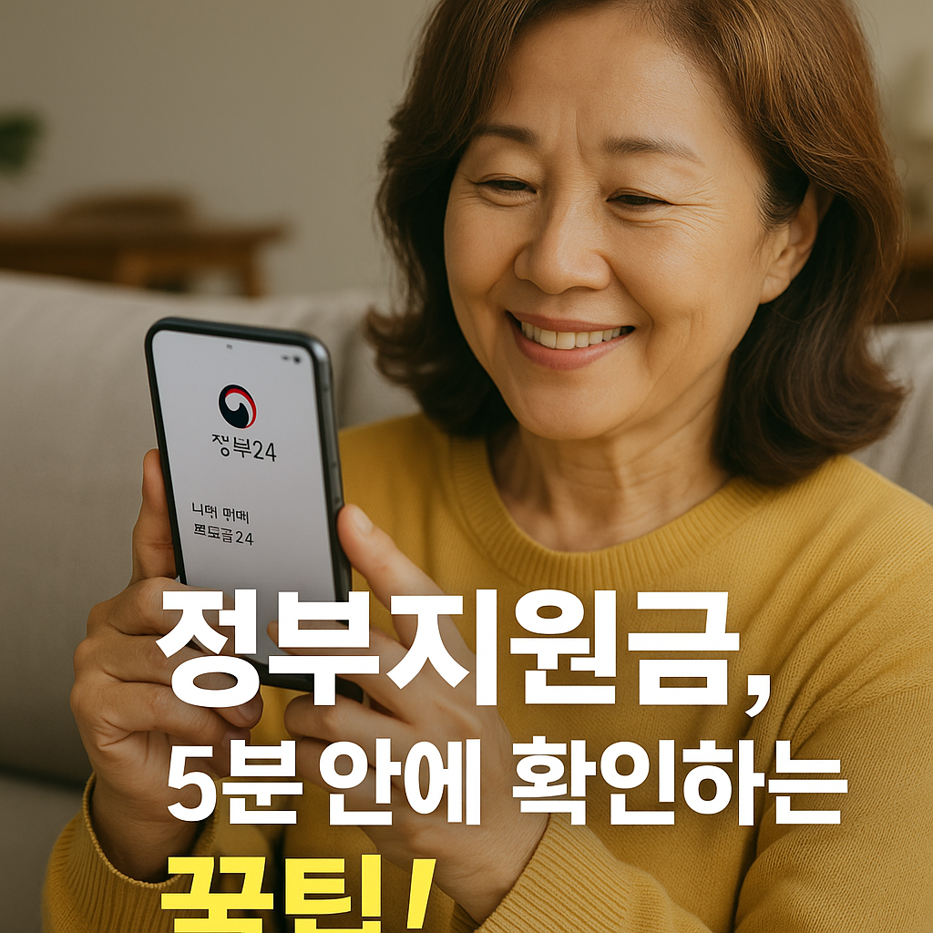 정부 지원금 5분 안에 확인 하는 법