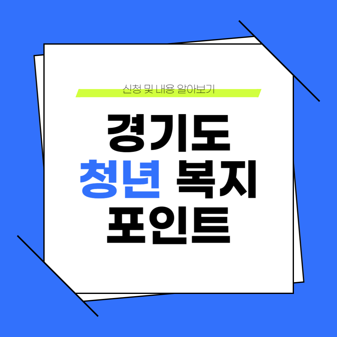 경기도 청년 복지포인트