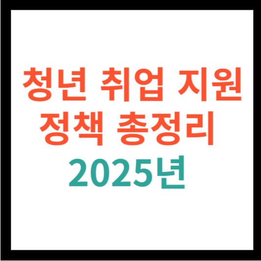 청년 취업 지원 정책 총정리 – 2025년