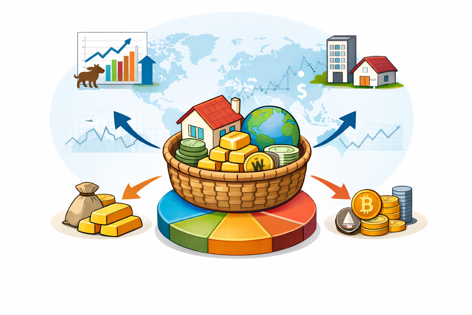분산투자,금,ETF,주식,부동산,안전자산,포트폴리오,비중조정