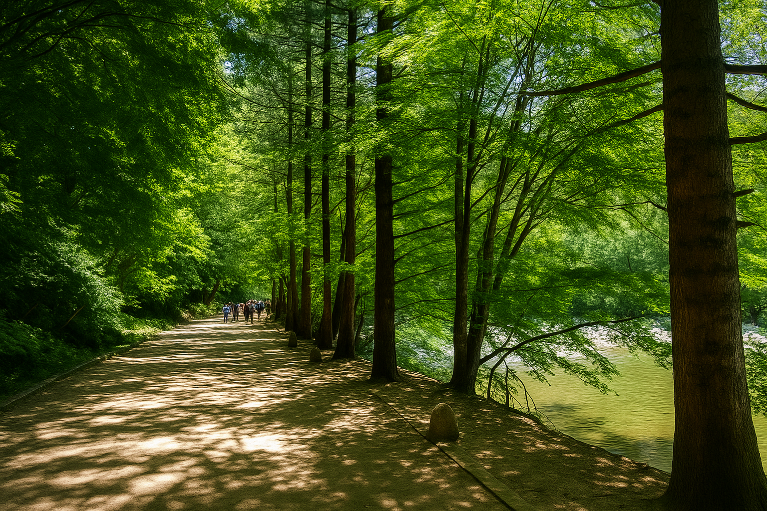 평창 월정사 전나무숲길 사진