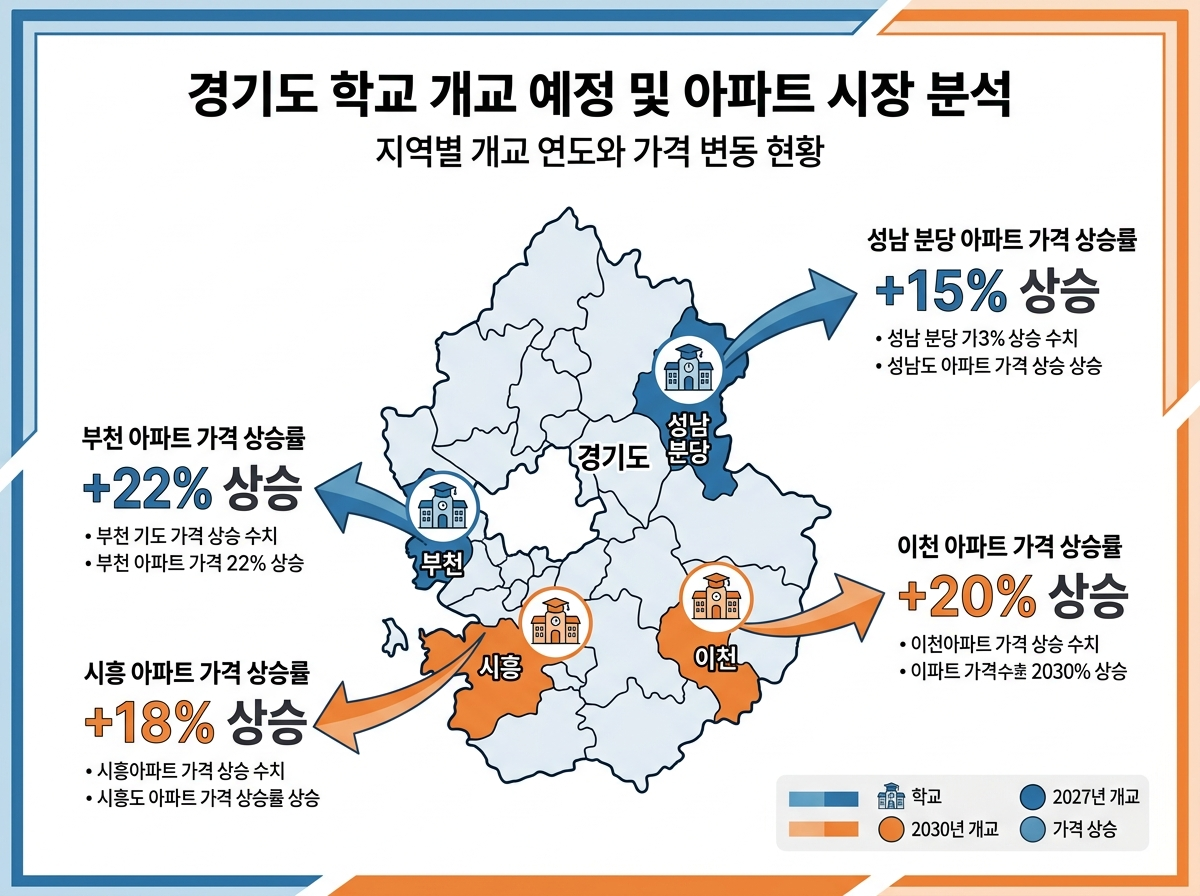 경기도 과학고 4곳 신설 위치 지도