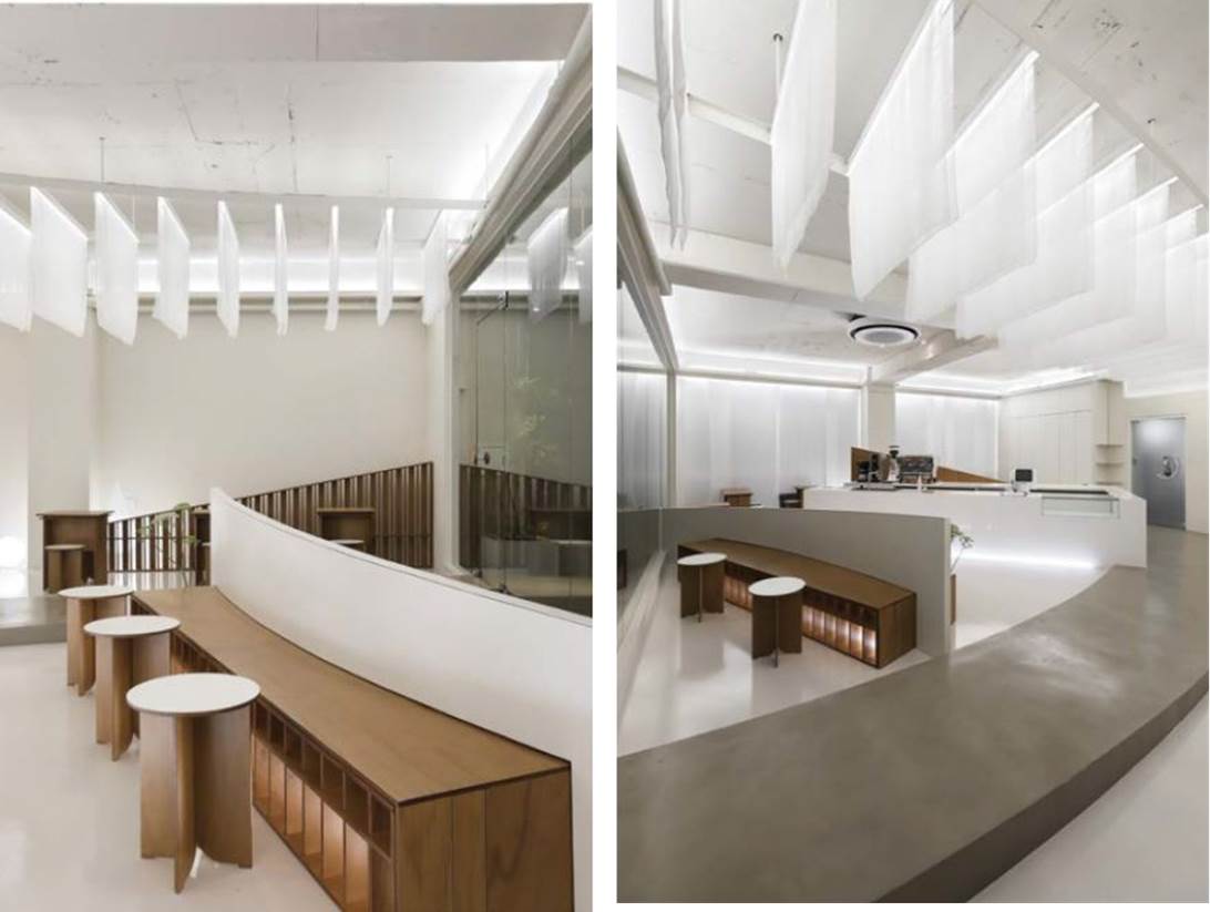 능선을 형상화한 조형물