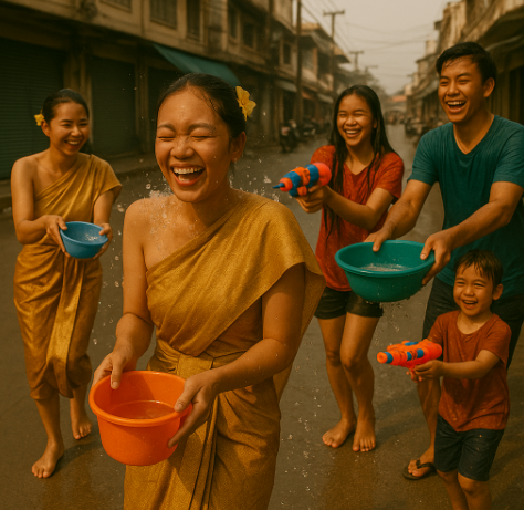 라오스 새해맞이 물 축제, 단순 물싸움이 아니다