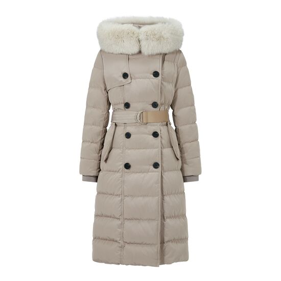 보브 7151417101 폭스퍼 구스 다운 롱패딩